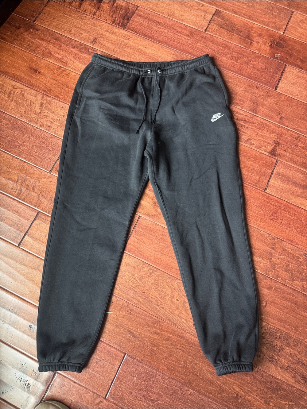 Nike Black Sweatpants with White Swoosh